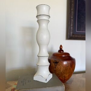 14.5” Harp Design Co Wooden Candlestick-Signed by Clint Harp